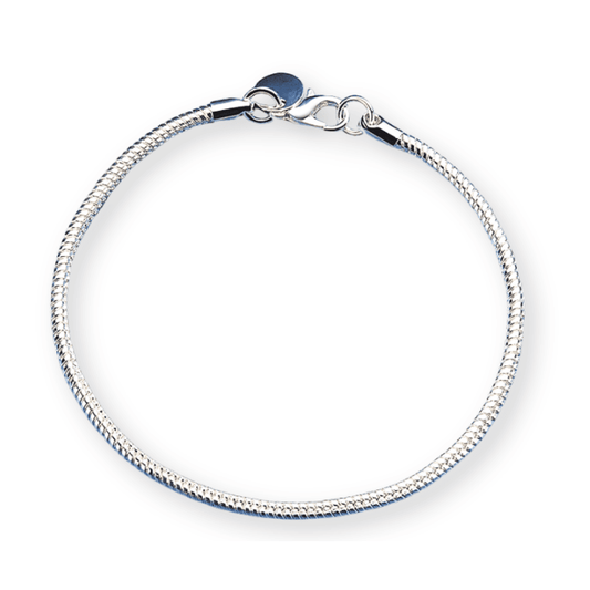 925 Silver Denmark Cobra Bracelet with 3mm Zircon